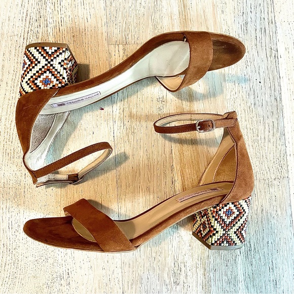 🇬🇷 Tsakiris Mallas Exe Block Heel Sandals 36 (Made in Greece) - Picture 5 of 6